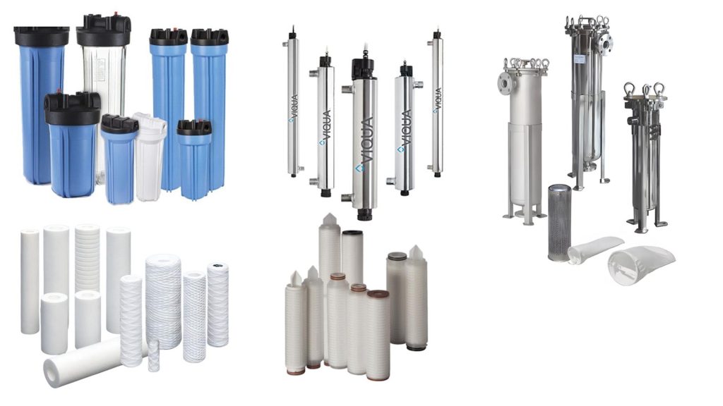 Filtros industriales CVS, Viqua y 3M para tratamiento de agua limpia